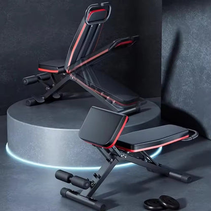 Adjustable Roman chair for home gym by Puce Orpheus, with padded seat and sturdy metal frame for abdominal and back exercises.