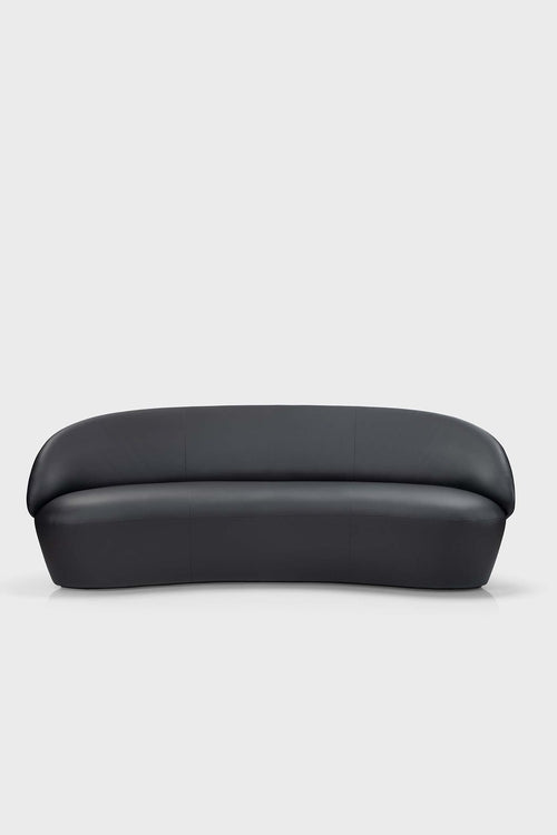 Black Naïve Sofa by Aquamarine Poppy, modern furniture piece with sleek design and plush upholstery.