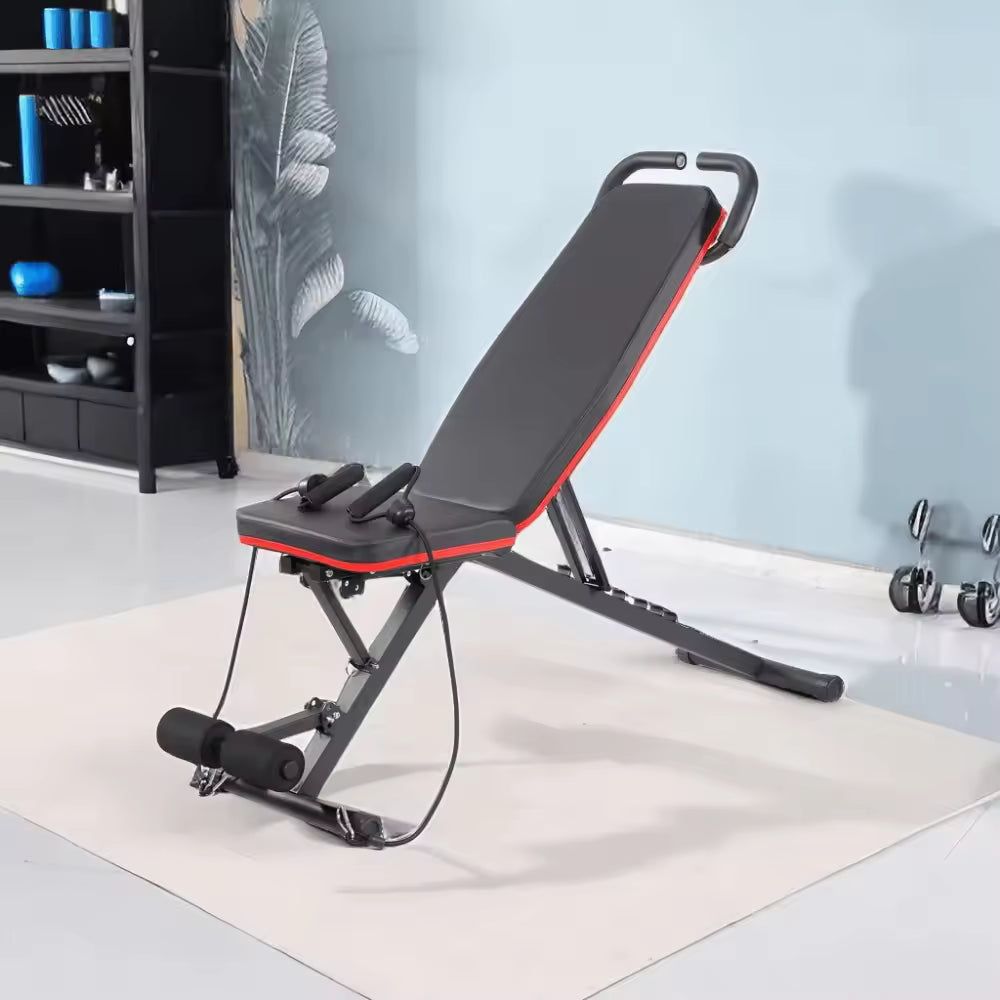 Adjustable Roman chair for gym and home workout by Puce Orpheus, featuring a sturdy extension bench for core and back exercises.