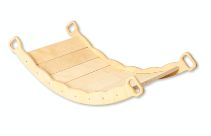XL Wooden Balance Board with Pillow by Red Oceanus, showcasing a sturdy wooden furniture piece with a comfortable pillow for relaxation.