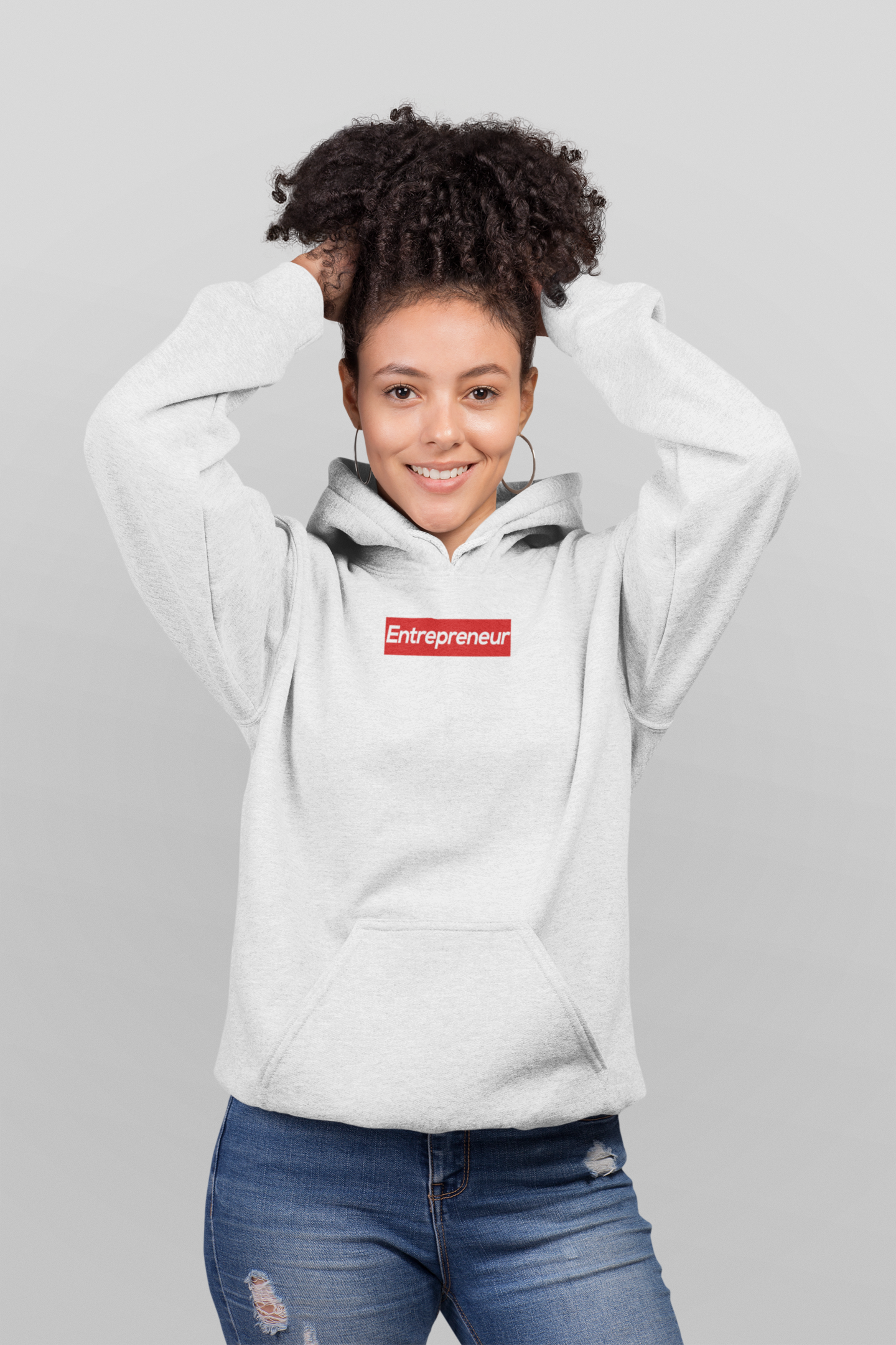 Scorpius Entrepreneur Women Hoodie, cozy sweater with empowering design, ideal for casual wear and entrepreneurs.