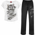 Black Jasper Bright Eyes gothic sleepwear set with four-piece pyjama set featuring dark, stylish designs and comfortable fabric.