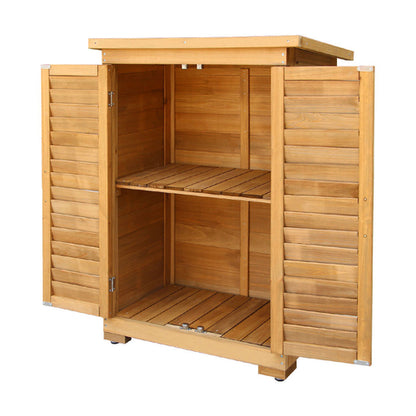 Ozdingo Gardeon Portable Wooden Garden Storage Cabinet with doors, ideal for outdoor garden organization and storage.