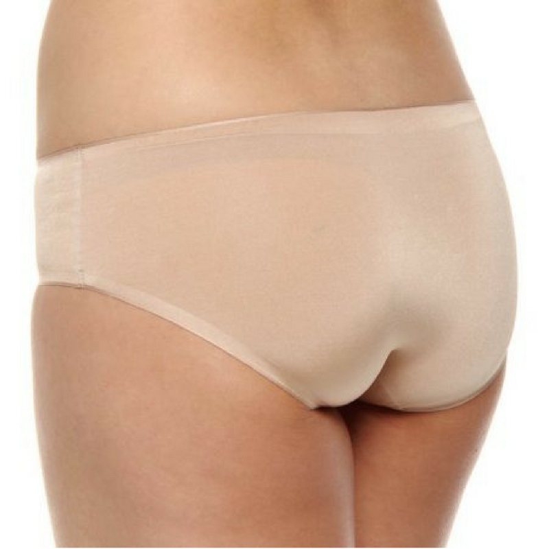Lime Lucy Felina Body Luxe seamless hipster panty in soft nude, shown from the back with smooth, comfortable fit and seamless design.