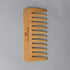 Gold Lavender bamboo detangling comb for skincare, flat lay image showing smooth, eco-friendly bamboo teeth and natural finish.