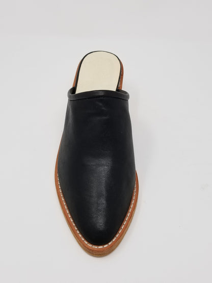 Black Foxhill footwear by Azure Ophion, front view showing sleek design and comfortable fit.