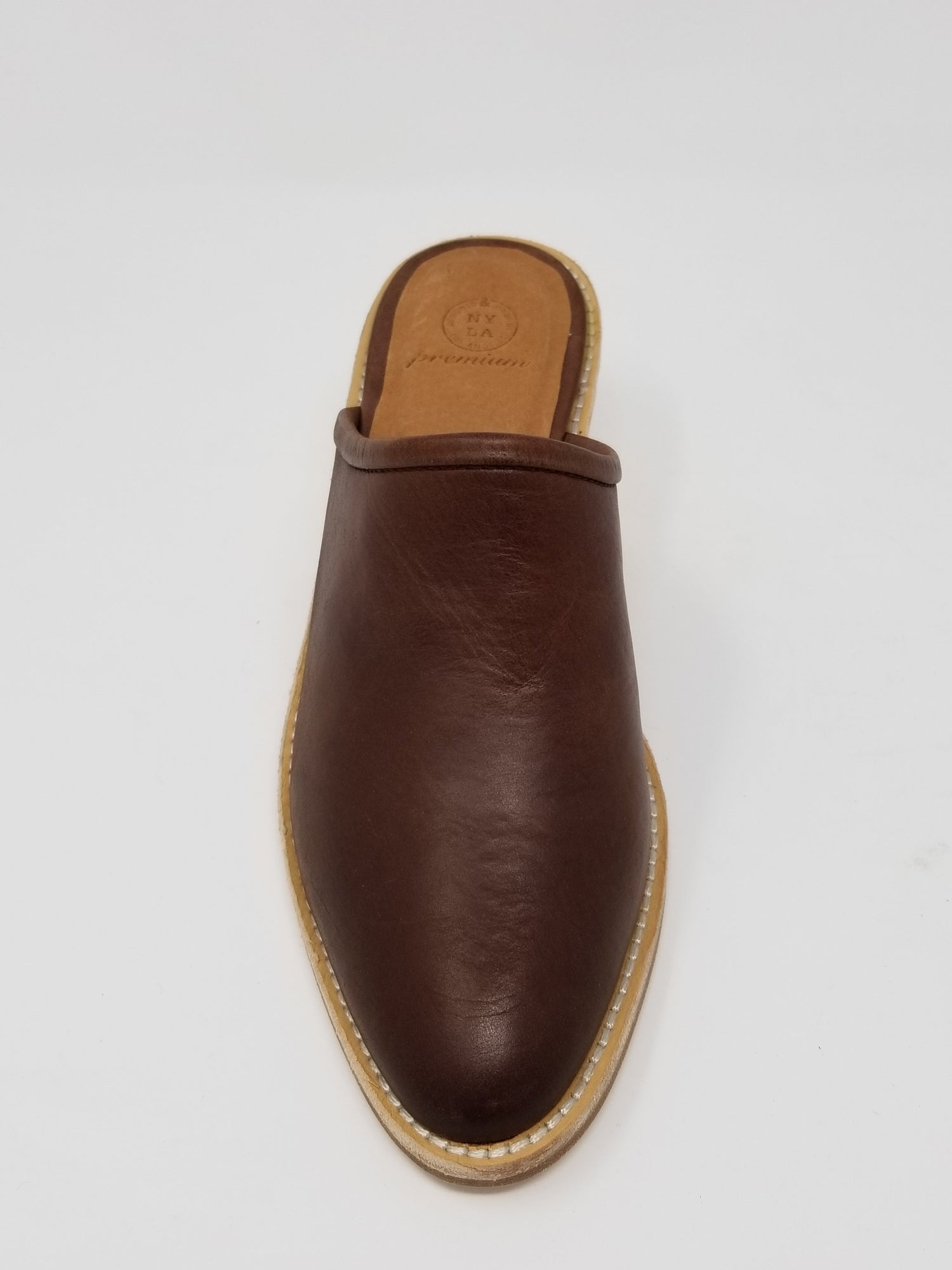 Azure Ophion Foxhill whiskey-colored footwear front view showing stylish design and comfortable fit.