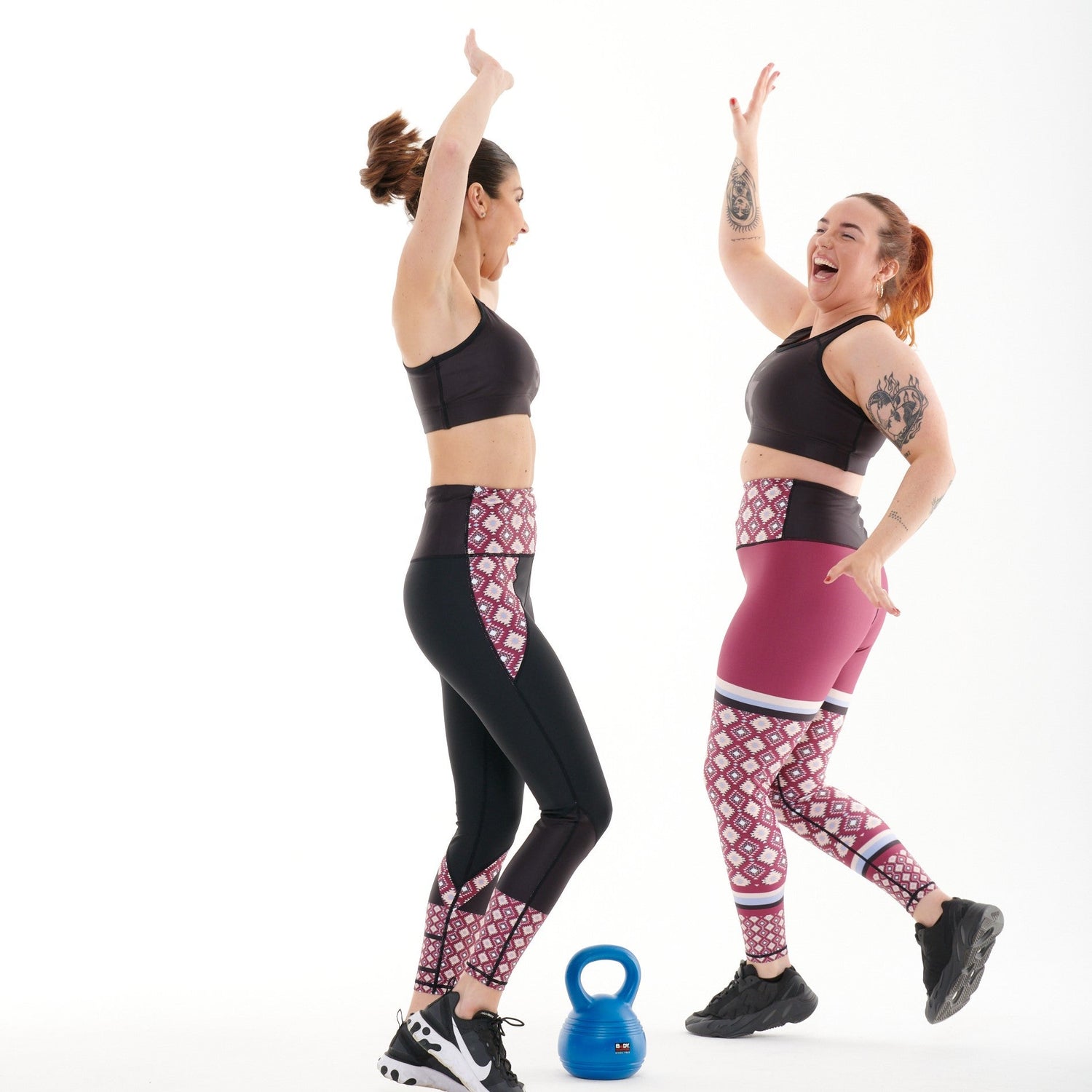 Colorful fun-patterned White Oliver Go West Beautiful leggings for activewear, featuring vibrant design and comfortable fit.