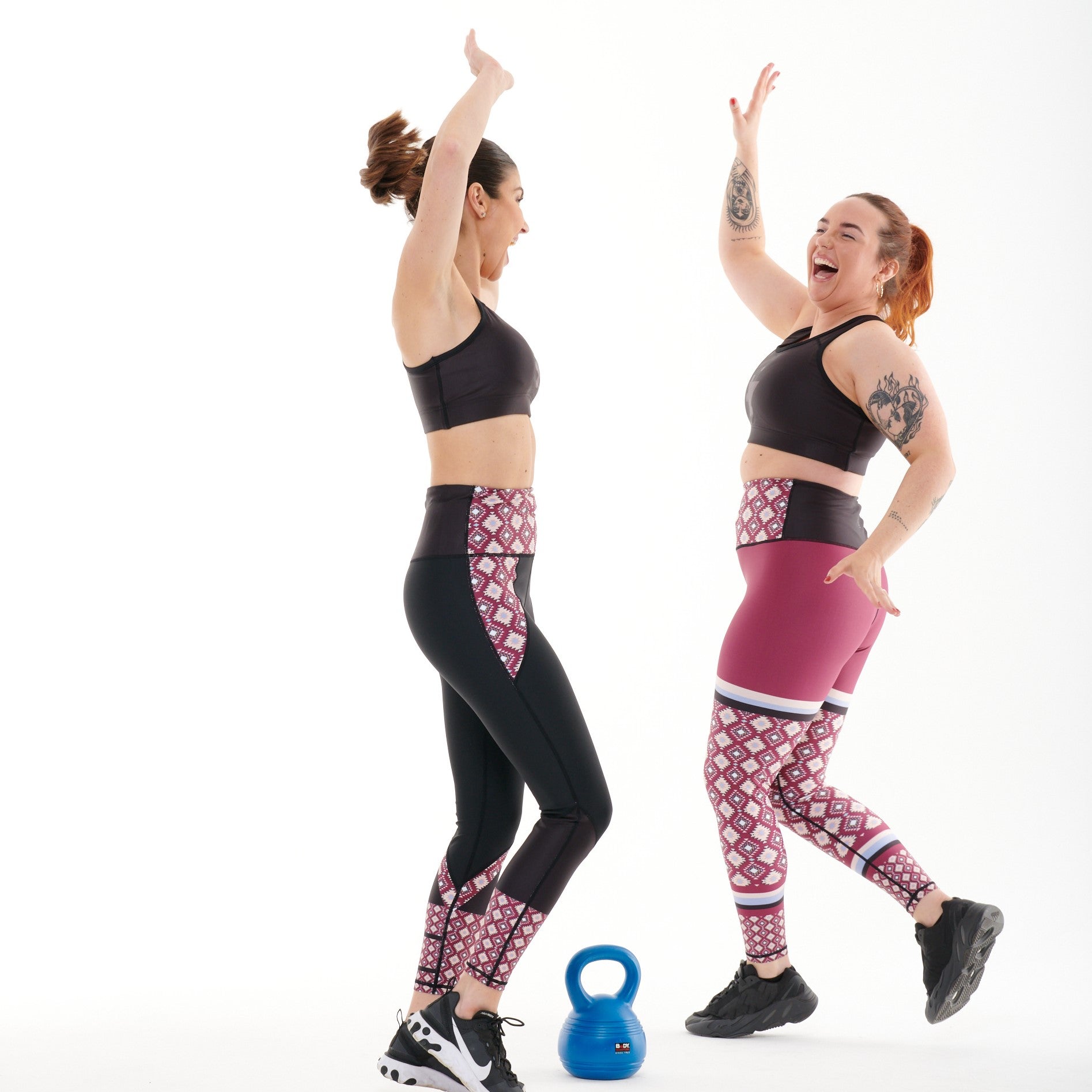 Colorful fun-patterned White Oliver Go West Beautiful leggings for activewear, featuring vibrant design and comfortable fit.