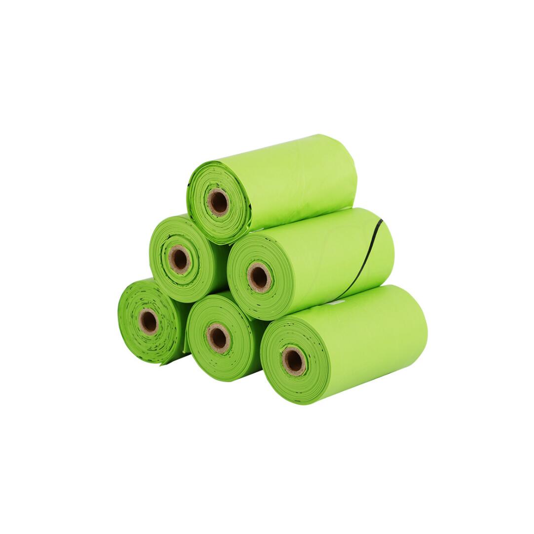 Yellow Lavender compostable dog waste bags, 120-count, eco-friendly and suitable for outdoor use in home and garden settings.
