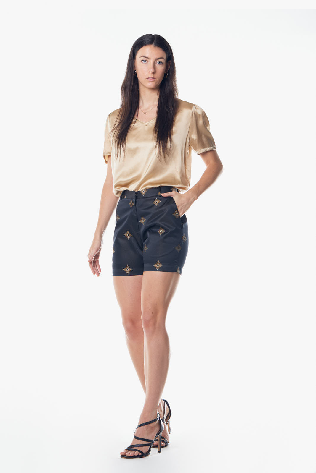 Elegant black and gold women&