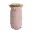 Beige Antigone Urban Parka in pink for pets, featuring stylish petwear with a cozy, fashionable design.