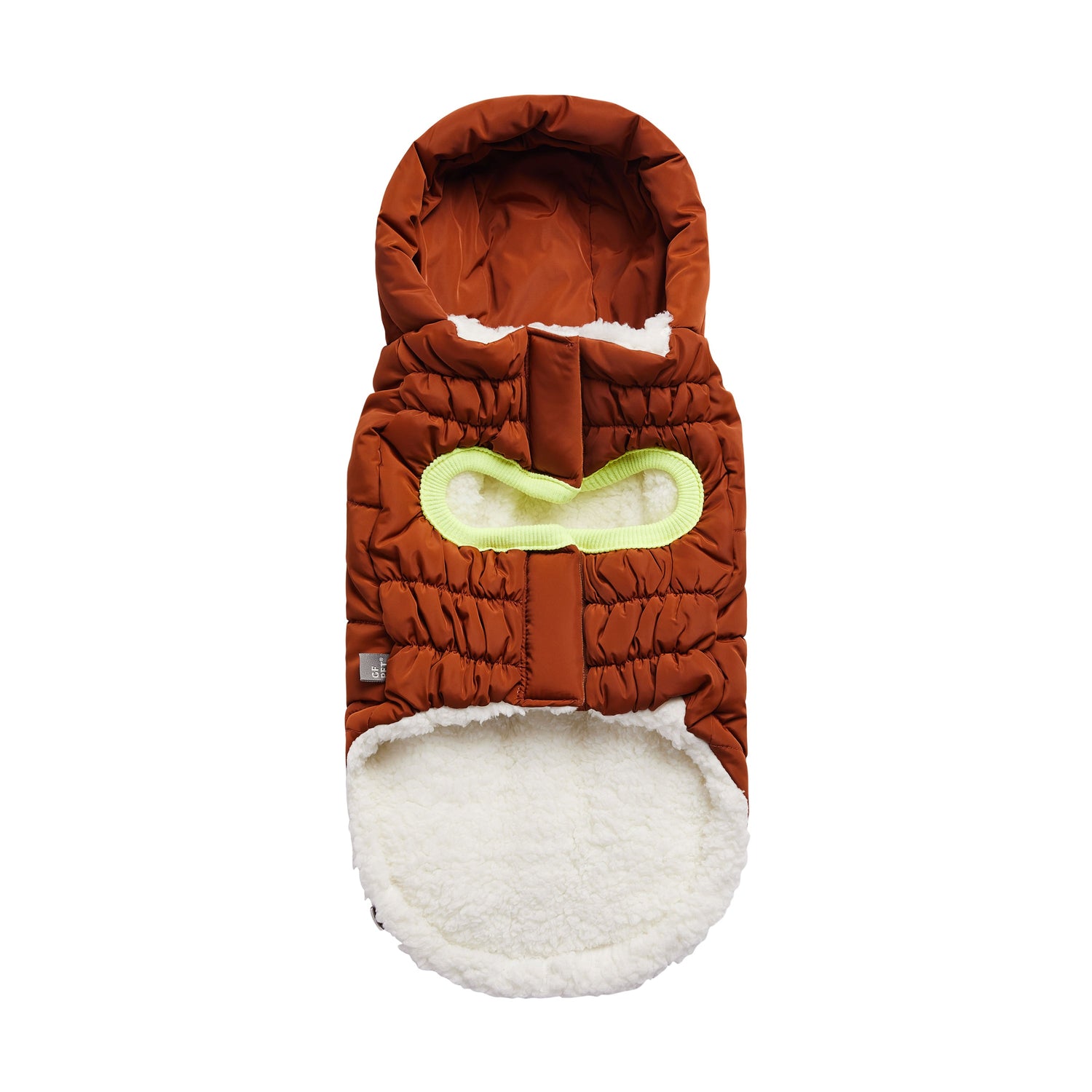 Beige Antigone The Puff Parka Hazel for pets, 2XL size, showcasing cozy petwear with stylish puff design.