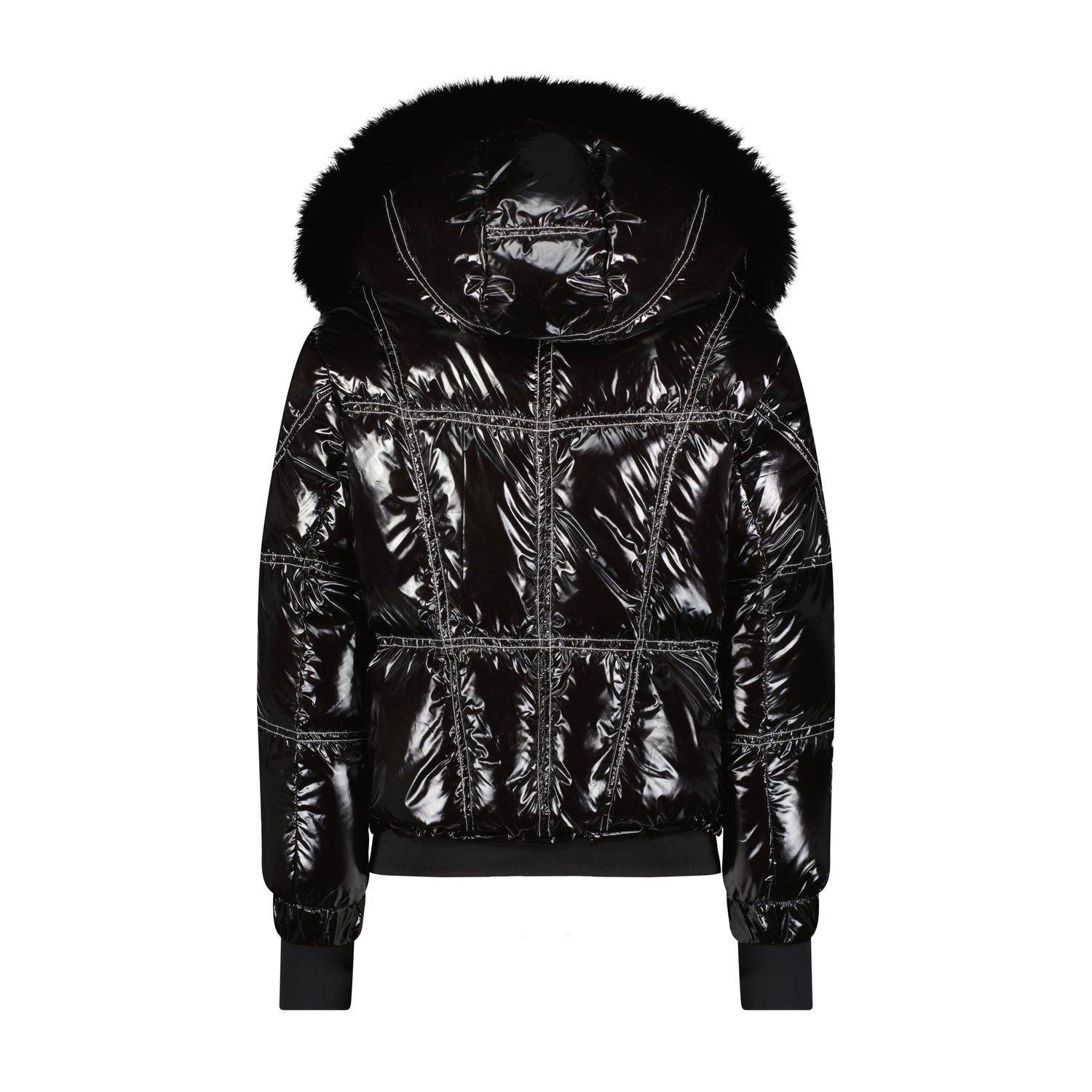 Girls winter coat with colorful stitching, stylish kids&