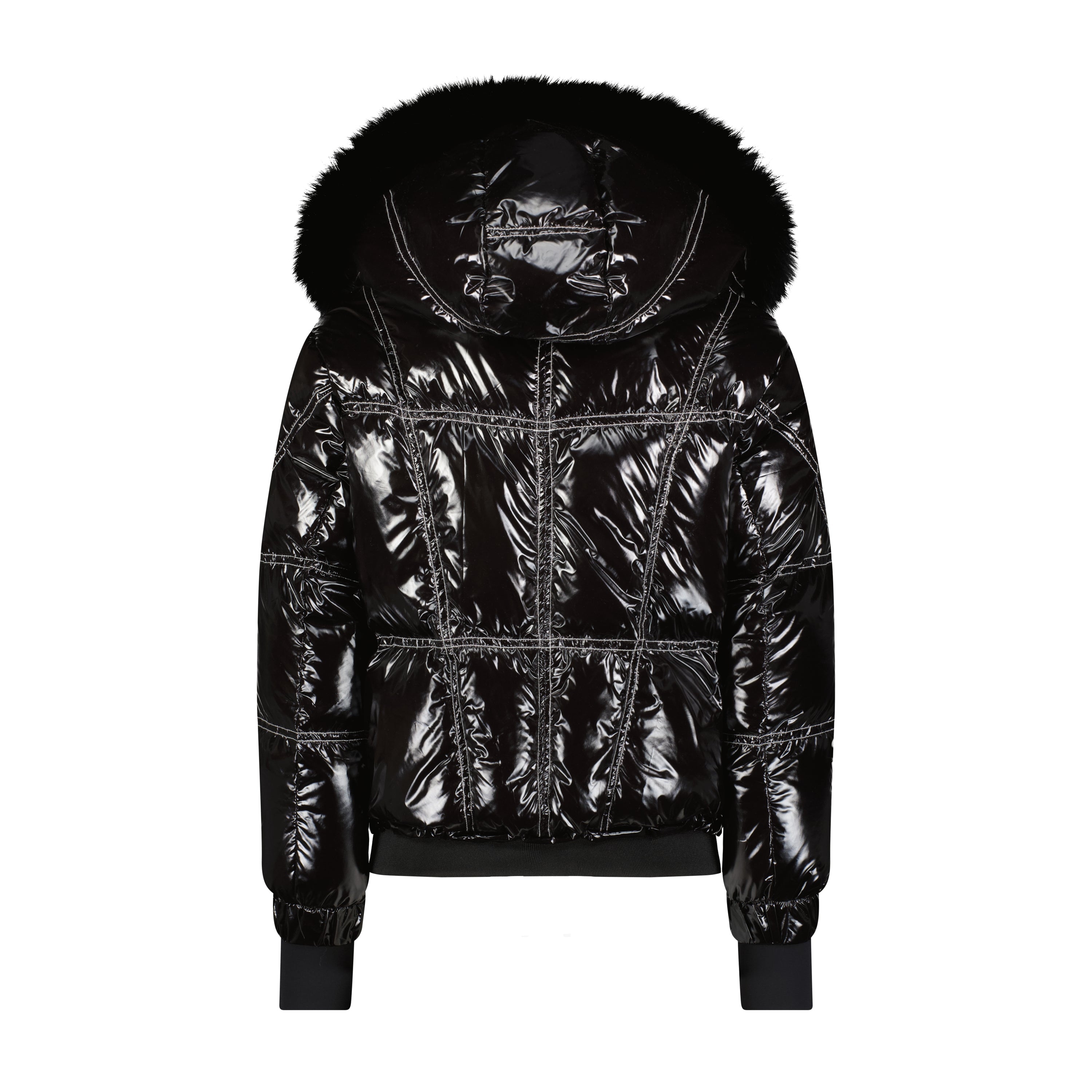 Girls winter coat with colorful stitching, stylish kids&