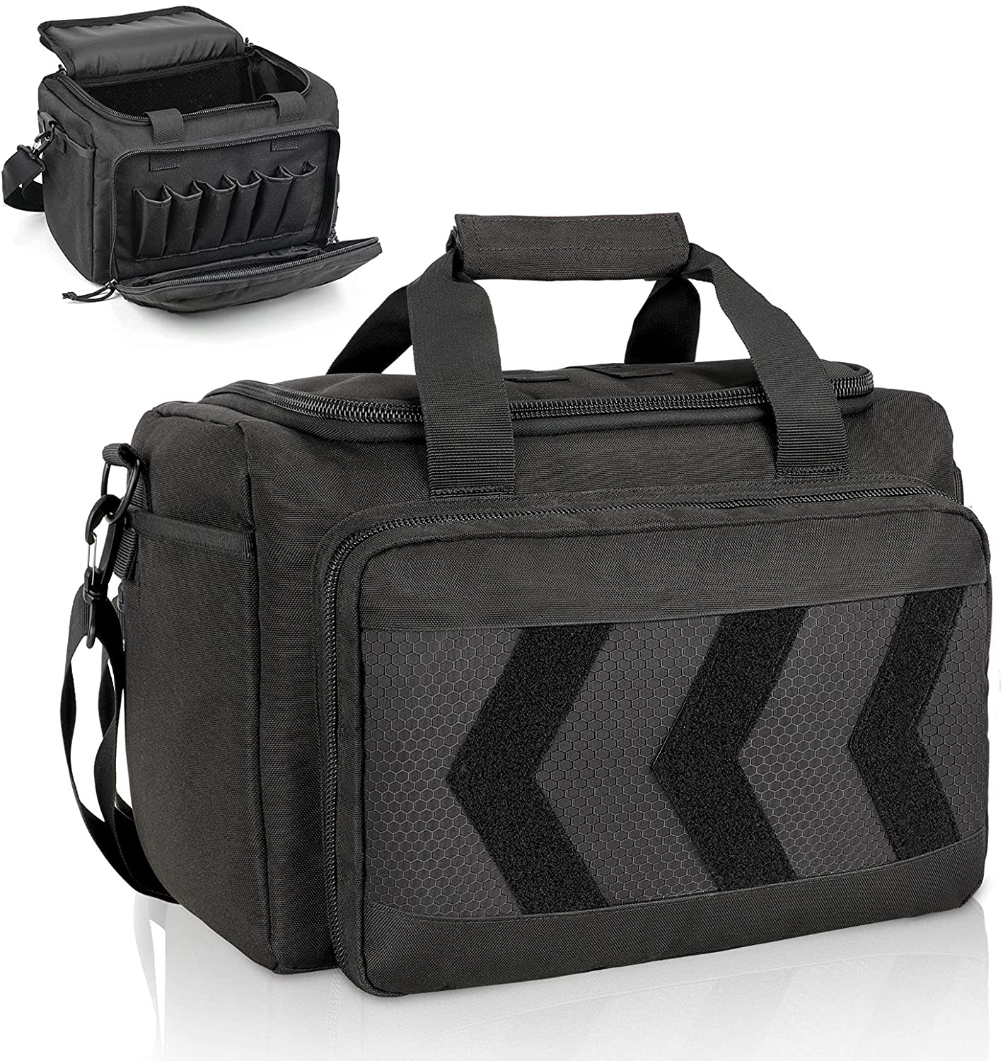 Amethyst Osage Sunfiner multi-function tactical range bag with magazine gear, featuring multiple compartments and durable construction.