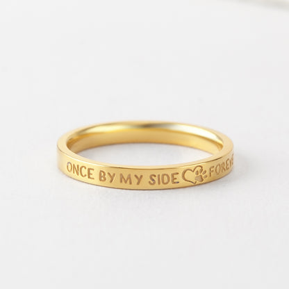 Silver pet memorial ring by Green Millie featuring engraved pet name, ideal as a pet loss gift for dog or cat moms.