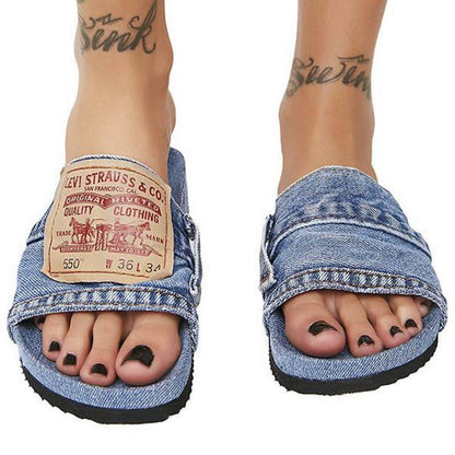 Blue and black denim women&
