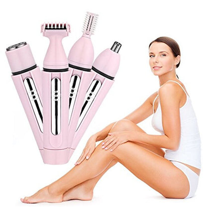 Maroon Asteria electric mini facial hair trimmer for painless hair removal, designed for precision and multifunctional haircare.