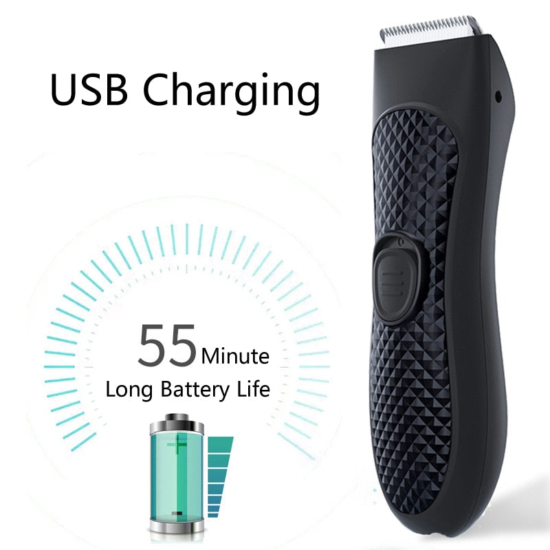 Maroon Asteria portable electric hair clipper for men with beard trimmer, USB rechargeable, compact haircare tool.