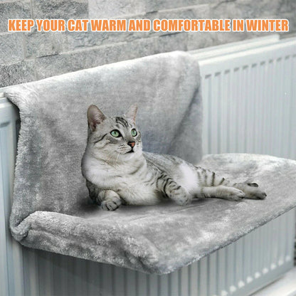 Yellow Pandora cozy portable cat hanging hammock bed with soft fabric and secure suspension for comfortable feline relaxation.