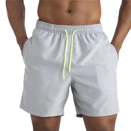 Raspberry Eurybia Sunga Beach Shorts swimwear featuring vibrant pattern and comfortable fit, perfect for beach or poolside activities.