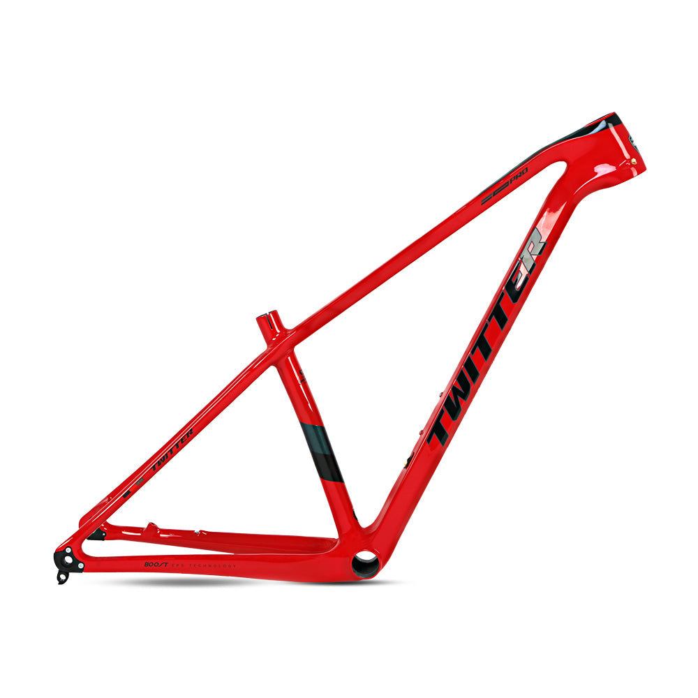 TWITTER WARRIOR Pro Carbon MTB Frame – T900 Mix, 29"/27.5", XC Racing, Gloss+UV Decals
