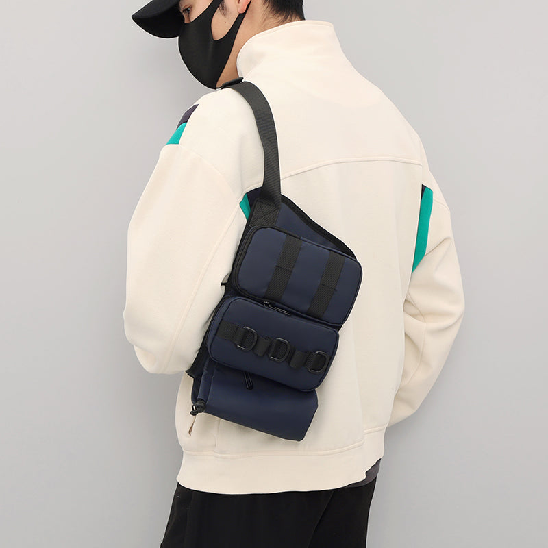 Jade Lemon multifunctional outdoor sports handbag with water bottle holder, ideal for running and outdoor activities.