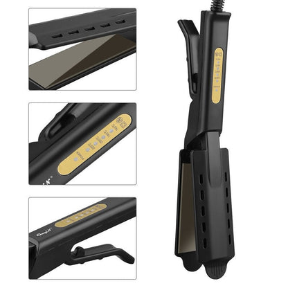 Maroon Asteria professional hair straightener with wet and dry straight plates for smooth, straight hair styling.