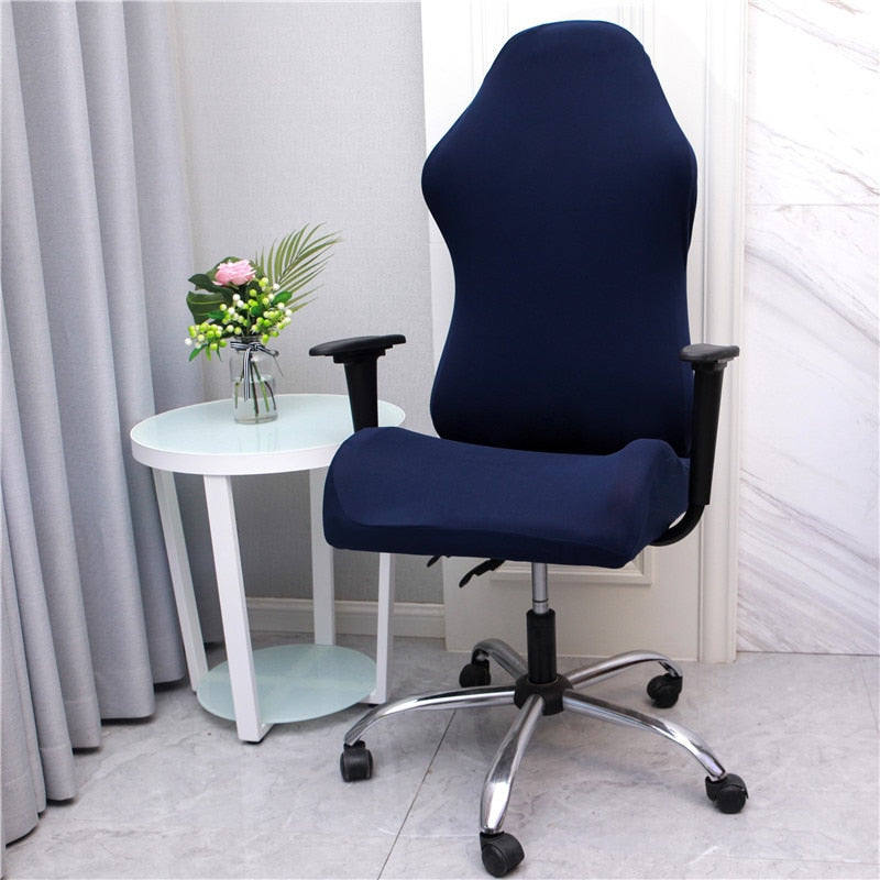 Maroon Asteria gaming chair cover slipcover for computer desk and office gaming chairs, made of durable fabric.