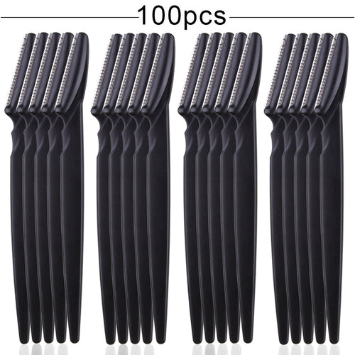 Maroon Asteria 100-piece eyebrow shaper and trimmer set for precise eyebrow shaping and grooming, portable and easy to use.