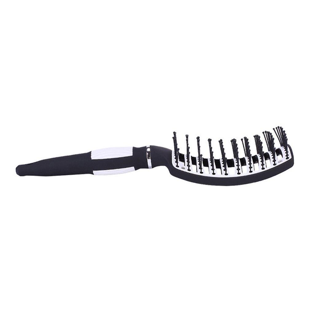 Large curved wide-tooth anti-slip hair comb by Maroon Asteria, with fluffy texture for gentle detangling and styling.