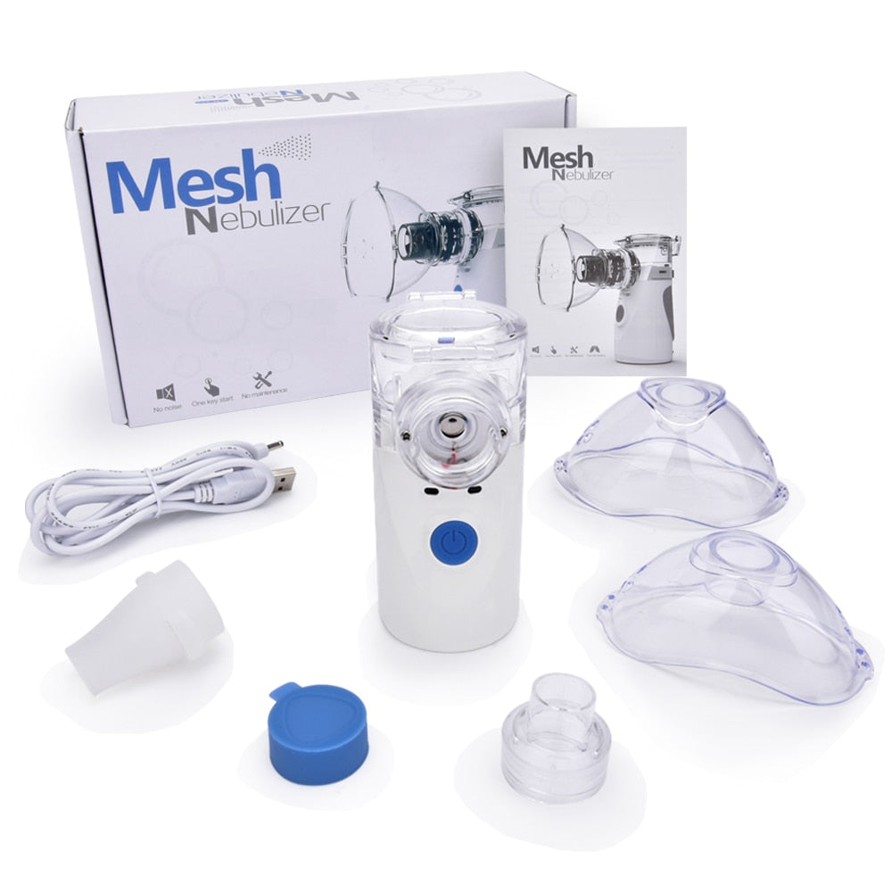 Maroon Asteria portable nebulizer for babies, mini steaming inhaler for healthcare and skincare, shown in a clean, compact design