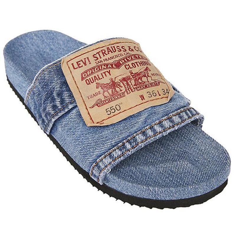 Blue and black denim women&
