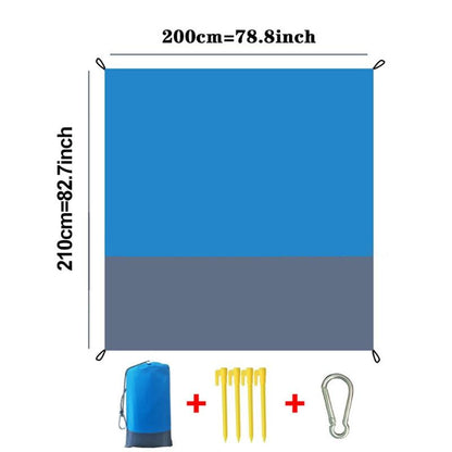 Coffee Jasper waterproof camping beach blanket, portable outdoor picnic mat, 2m by 2.1m, ideal for outdoor activities