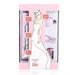 Maroon Asteria electric mini facial trimmer for painless hair removal and multi-function haircare, shown in close-up image.