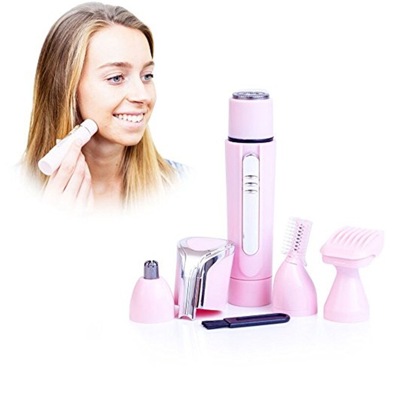 Maroon Asteria electric mini facial hair trimmer with painless, multifunctional hair removal for smooth skin.