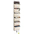 Wall-mounted Maroon Asteria hanging file folder organizer with multiple storage pockets for office or home organization.