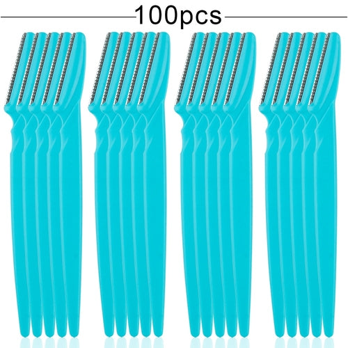 Maroon Asteria 100PCS eyebrow shaper and trimmer set with portable eye brow shavers for precise makeup shaping.