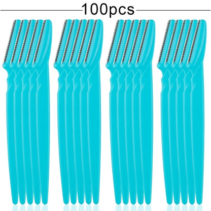 Maroon Asteria 100PCS eyebrow shaper and trimmer set with portable eye brow shavers for precise makeup shaping.