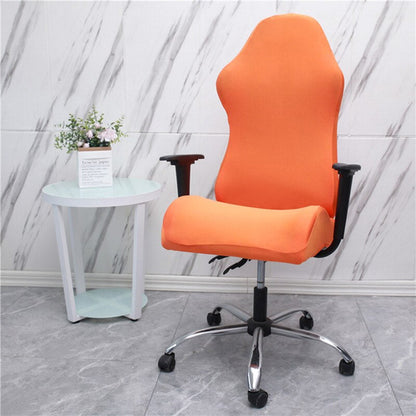 Maroon Asteria gaming chair cover slipcover for computer desk and office gaming chairs, fits snugly over the chair seat and back.