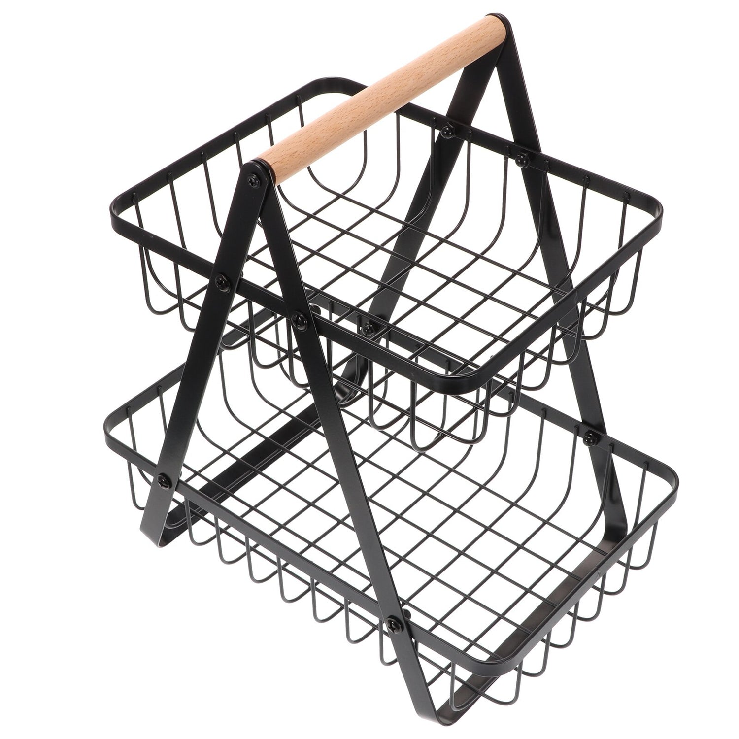 Maroon Asteria large capacity desktop fruit basket for home use, made of durable materials, perfect for organizing fruit on a desk