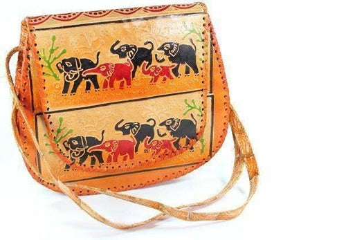 Silver Hestia herd of elephants purse fanny pack with detailed elephant design and adjustable strap, stylish and functional accessory.