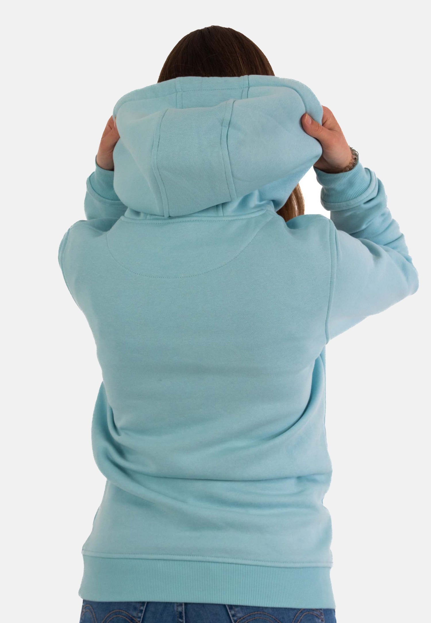 Pear Juniper HIGH STD hoodie in baby blue, women&