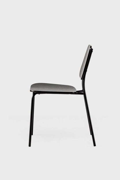 Aquamarine Poppy Hoya black oak chair showing sleek black wooden frame and modern furniture design.