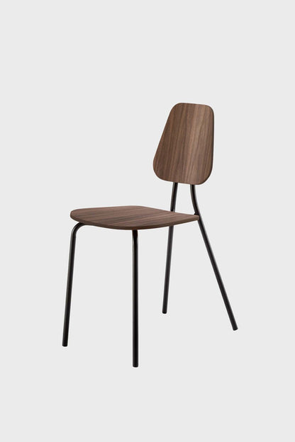 Aquamarine Poppy Hoya Chair in walnut wood showing a modern furniture design with sleek lines and comfortable seating.