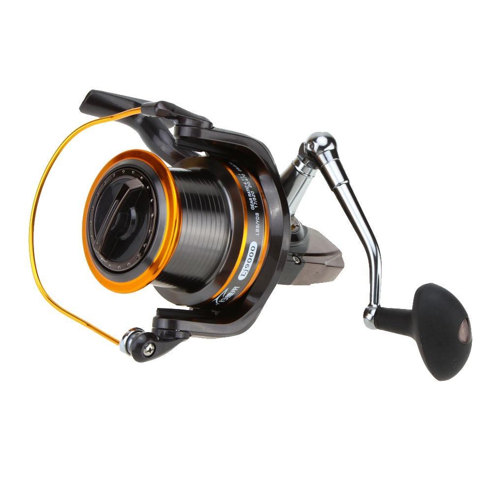 Maroon Asteria 9000 Type long-distance caster fishing reel spinning wheel with ergonomic handle and sleek design.