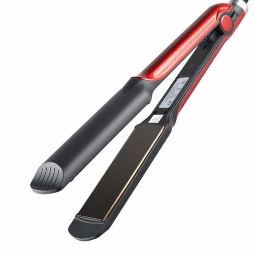 Maroon Asteria ceramic tourmaline coating flat iron hair straightener for sleek, straight hair styling.