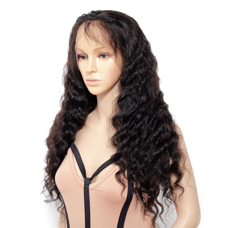 Cerise Alfie BeuMax Brazilian 13x4 Natural Wave Lace Front Human Hair Wig showing the wig&