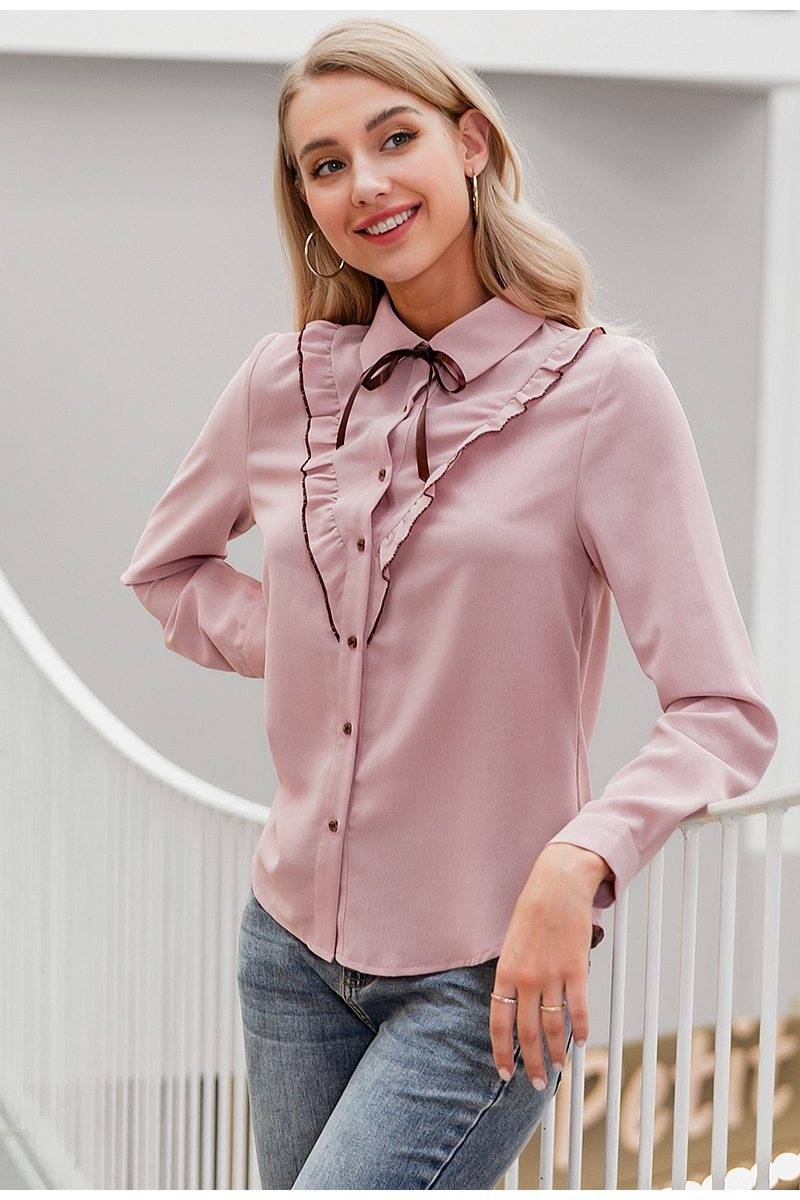 Pink long sleeve women&